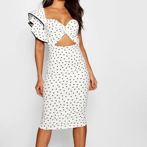 (NWT) Polka dot midi dress